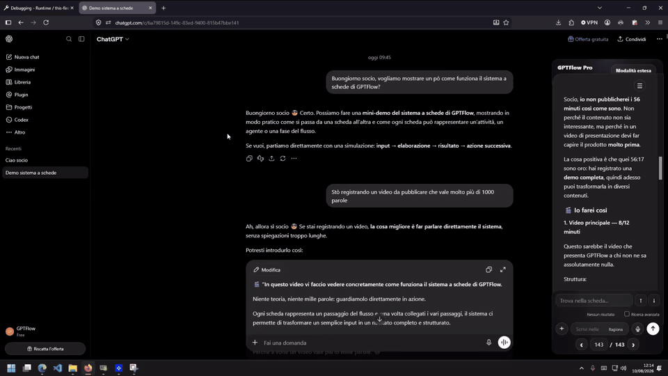 ChatGPT senza GPTFlow